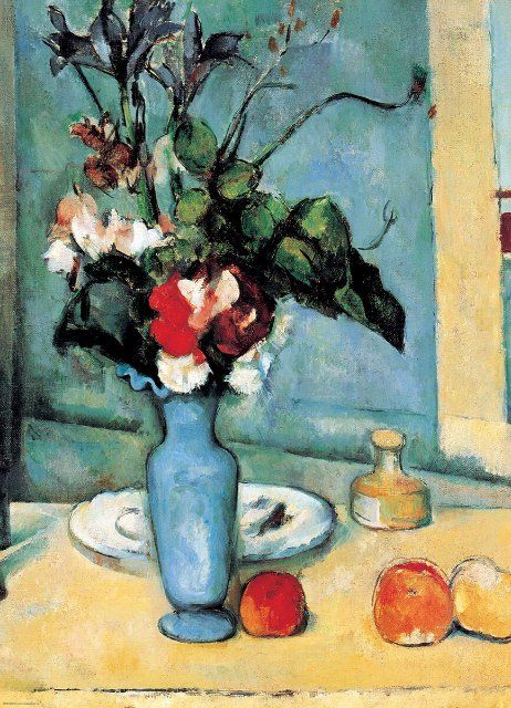 Puzzle EuroGraphics Cezanne - Modrá váza 1000 - obrázek 2