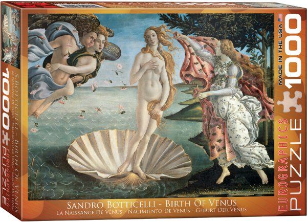 Puzzle EuroGraphics Botticelli - Zrození Venuše 1000 - obrázek 1
