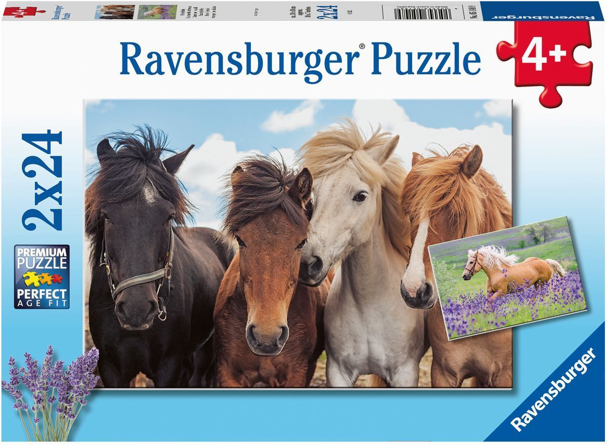 Ravensburger Puzzle 051489 Fotky koní 2x24 dílků - obrázek 1