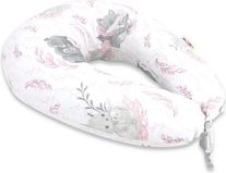 Kojící relaxační polštář - LULU zvířátka růžovo-šedá na bílém - BabyNellys - obrázek 1