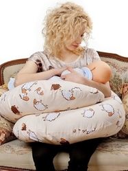Kojící polštář TVAR "C" - KRÁLIČCI na mátovém - NewBaby - obrázek 4