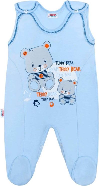 Kojenecké dupačky New Baby teddy modré velikost 52 - obrázek 1