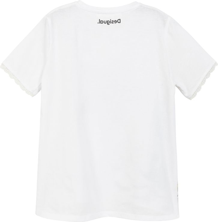 Desigual bílé dívčí tričko TS Amparo - 3/4 - obrázek 2