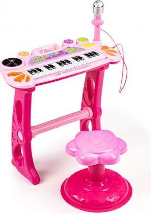Eco Toys Klávesové varhany s mikrofonem mp3 - růžové