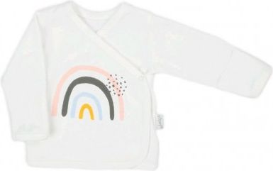 Kojenecká bavlněná košilka Nicol Rainbow, Smetanová, 68 (4-6m) - obrázek 1