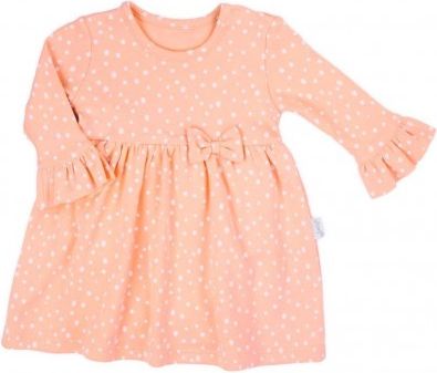Kojenecké šatičky-body s dlouhým rukávem Nicol Rainbow růžové, Růžová, 80 (9-12m) - obrázek 1