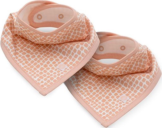 JOLLEIN Bryndák bandana bib Snake pale pink 2 ks - obrázek 1