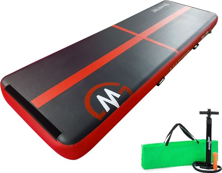 Airtrack MASTER nafukovací žíněnka 300 x 100 x 10 cm - černá - červená - 2. jakost - obrázek 1