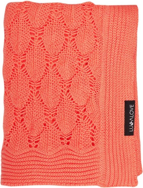Ažurková přikrývka Lullalove BOHO Korálová 2021 - obrázek 1