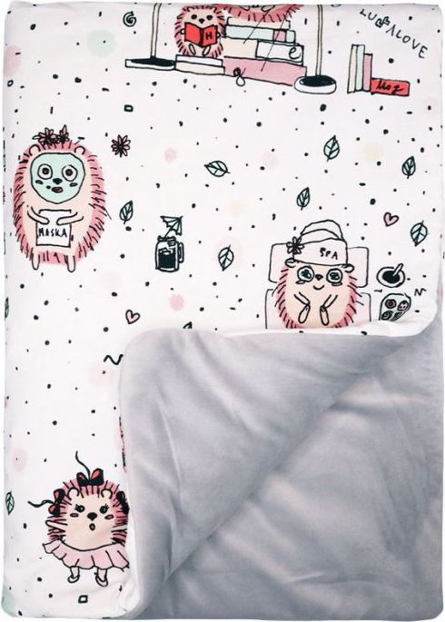 Přikrývka nejen pro miminka Lullalove BOHO Ježek růžový 2021 - obrázek 1
