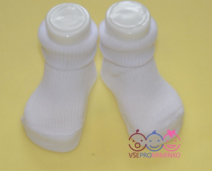 Bílé kojenecké ponožky YO BABY velikost 6-9 měsíců - obrázek 2