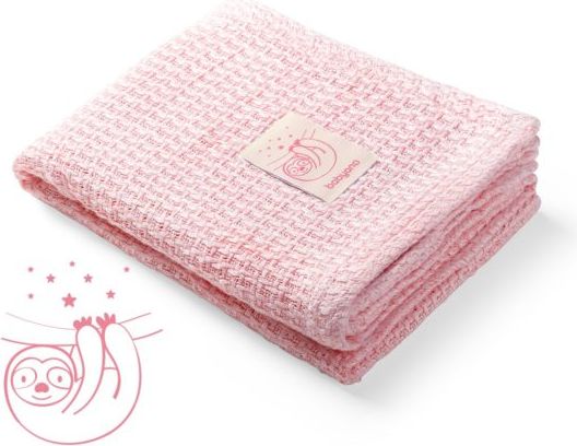 Bambusová pletená deka Babyono růžová - obrázek 1