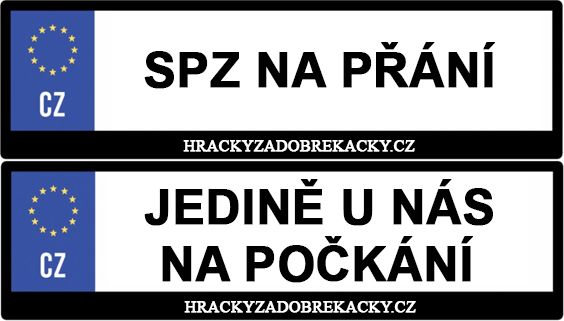 Vlastní SPZ s nápisem na elektrické autíčko - obrázek 1