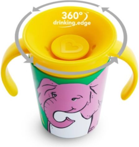 Munchkin - Juniorský hrneček WildLove 360° s oušky 177 ml - slon - obrázek 3
