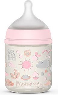 Kojenecká láhev 150 ml M Suavinex Memories RŮŽOVÁ - obrázek 1
