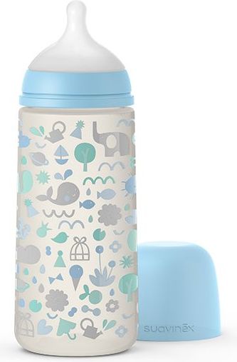 Kojenecká láhev 360 ml L Suavinex Memories MODRÁ - obrázek 1