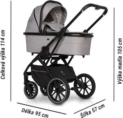 Kočárek Cavoe Axo trojkombinace Comfort Frost - obrázek 2
