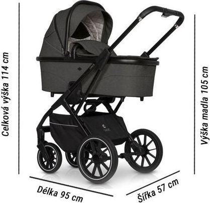 Kočárek Cavoe Axo trojkombinace Comfort Shadow - obrázek 2