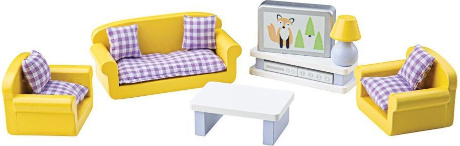 Tidlo Dřevěný nábytek obývací pokoj žlutý - obrázek 1