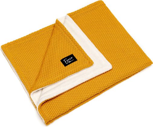 T-TOMI Pletená deka WINTER, mustard - obrázek 1