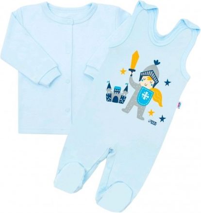 2-dílná kojenecká bavlněná soupravička New Baby Knight, Modrá, 62 (3-6m) - obrázek 1