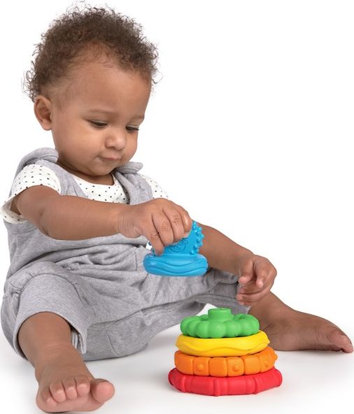 BABY EINSTEIN Kousátko stohovací 2v1 Stack & Teethe™ 0m+ - obrázek 2