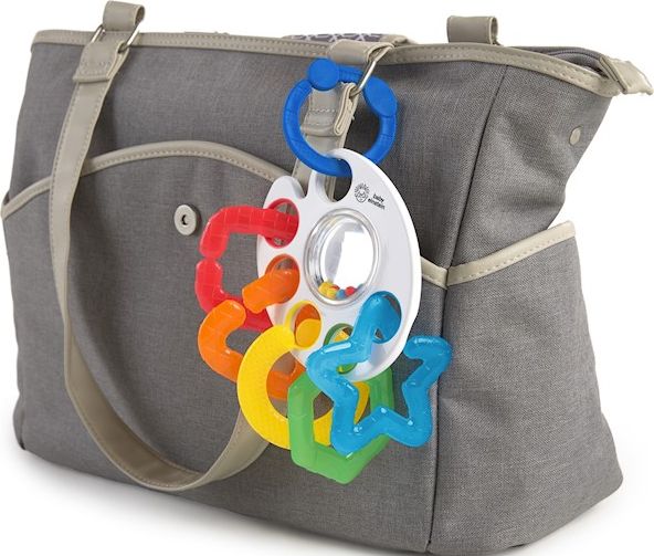 BABY EINSTEIN Kousátko s hrkálkou s C kroužky Shake, Rattle & Soothe™ 0m+ - obrázek 2