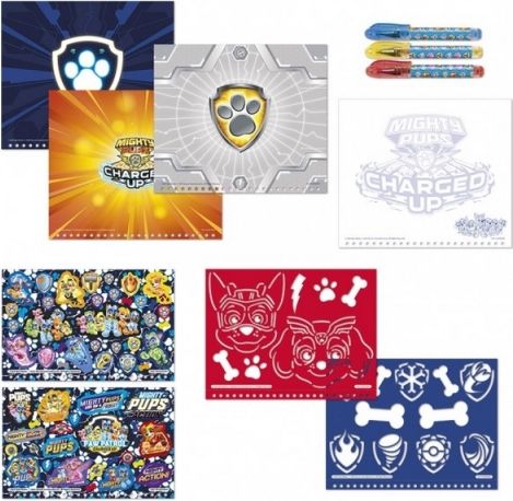 Kreativní kniha se šablonami Tlapková patrola/Paw Patrol + 3 ks propisek - obrázek 3
