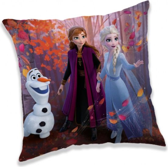 Jerry Fabrics - Dekorační polštářek / polštář Ledové království - Frozen 2 / Elsa, Anna, Olaf / 40 x 40 cm - obrázek 1
