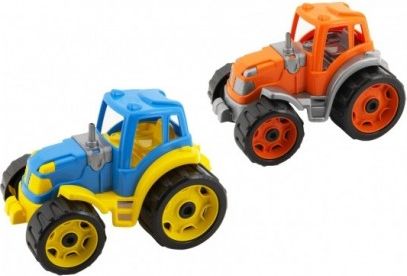 Traktor 24x16cm plast na volný chod 2 barvy 12m+ - obrázek 1