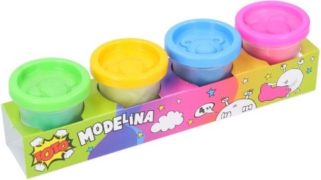 Plastelína/modelína 4ks 50g v kelímku - obrázek 2