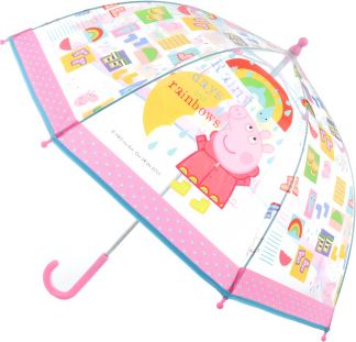 Deštník Prasátko Peppa průhledný manuáln - obrázek 1