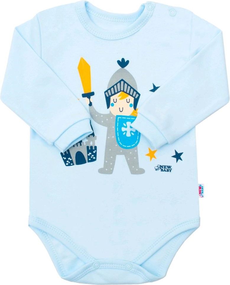 Kojenecké bavlněné body s dlouhým rukávem New Baby Knight Varianta: modrá/74 (6-9m) - obrázek 5