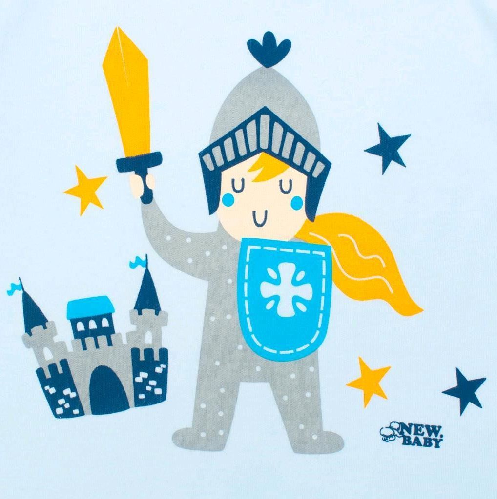 Kojenecké bavlněné body s dlouhým rukávem New Baby Knight Varianta: modrá/74 (6-9m) - obrázek 6