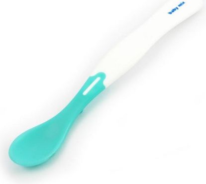 Dětské lžičky měnící barvy Baby Mix bílo modrá 2 ks - obrázek 1