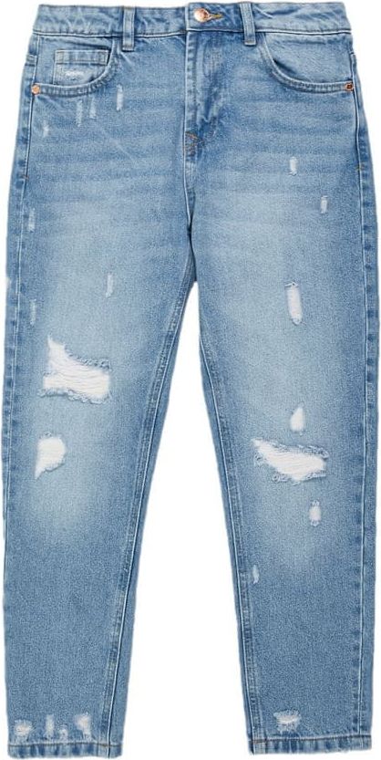 Marks & Spencer Světlé roztrhané džíny mírně volnějšího střihu (6–14 let) DENIM 9 - 10 - obrázek 1