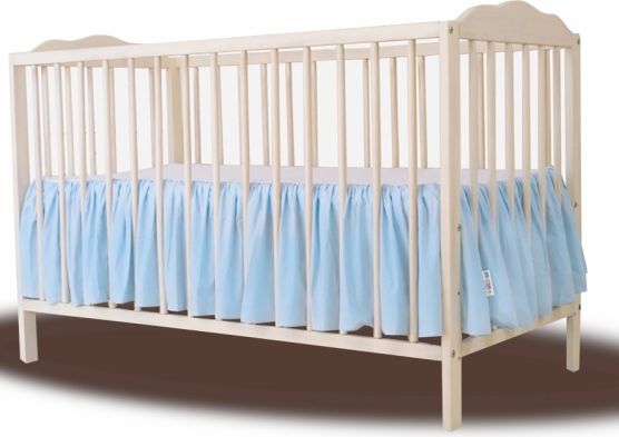 Baby Nellys  Bavlněný volánek pod matraci - sv. modrý, 140 x 70 cm - obrázek 1