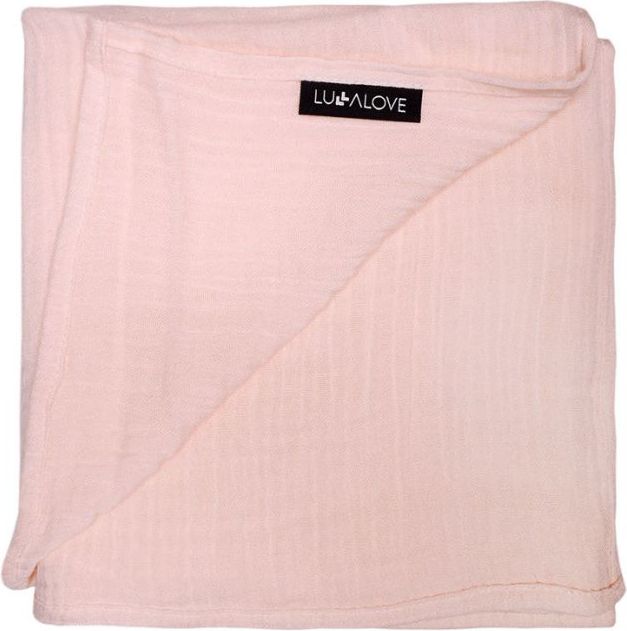 Zavinovací přikrývka z mušelínu plena Lullalove 100 x 100cm Světle růžová 2021 - obrázek 1
