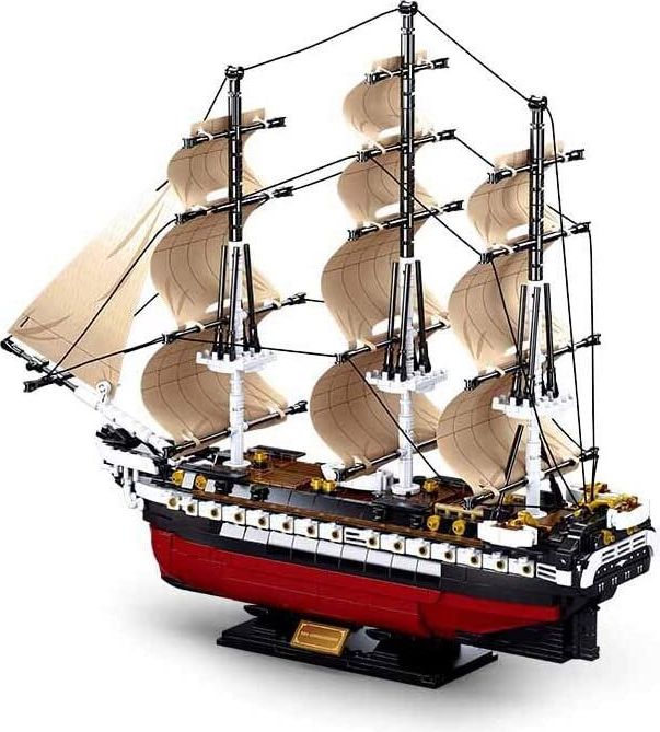 Sluban Model Bricks M38-B0836 Fregata USS Constitution plachetní válečná loď - obrázek 1