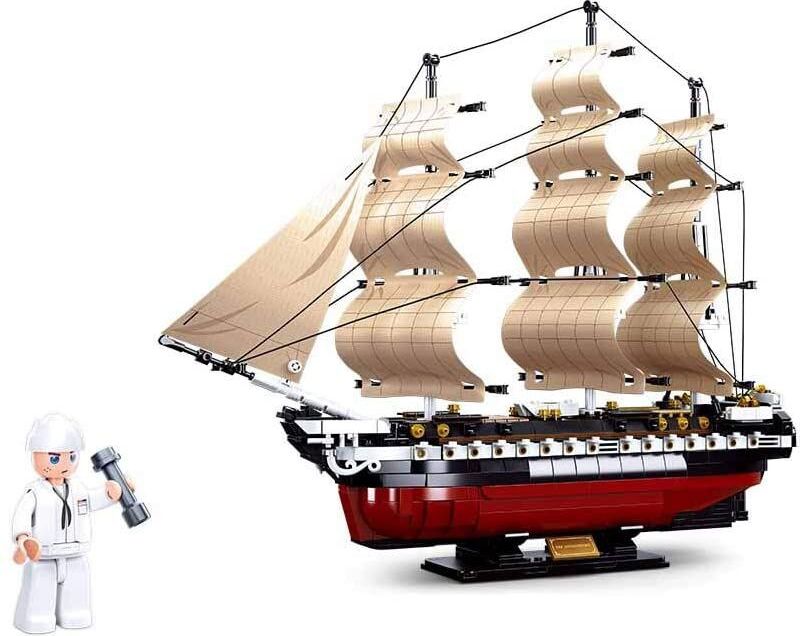 Sluban Model Bricks M38-B0836 Fregata USS Constitution plachetní válečná loď - obrázek 2