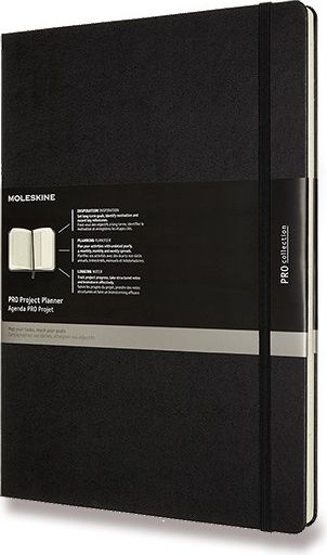 Moleskine Zápisník PRO Project Planner A4, černý týdenní - obrázek 1