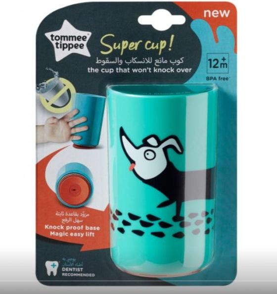 Tommee Tippee Stabilní hrnek Super Cup 300 ml 12m+ Pejsek, zelený - obrázek 2