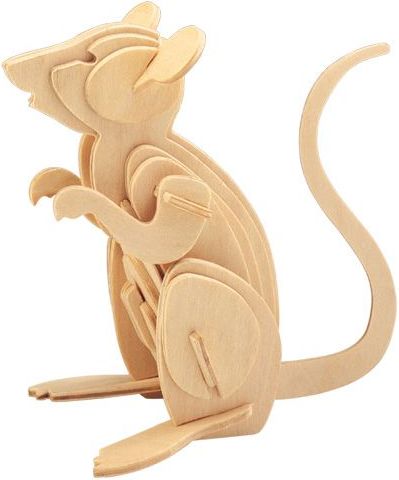 Woodcraft construction kit Woodcraft Dřevěné 3D puzzle myš - obrázek 1