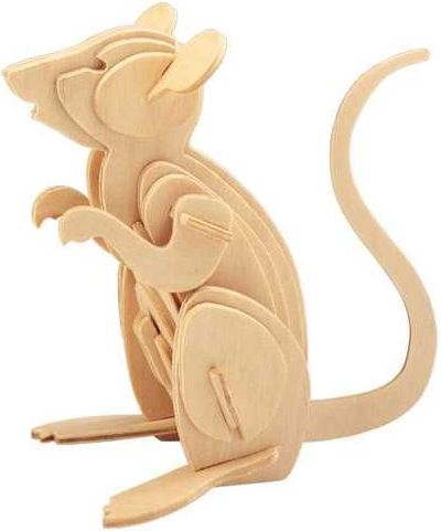 Woodcraft construction kit Woodcraft Dřevěné 3D puzzle myš - obrázek 2