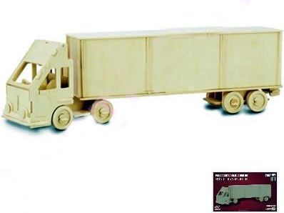 Woodcraft construction kit Woodcraft Dřevěné 3D puzzle kamion TIR - obrázek 1