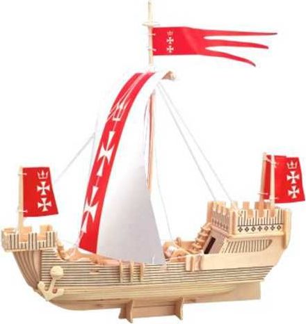 Woodcraft construction kit Woodcraft Dřevěné 3D puzzle loď Koga - obrázek 3