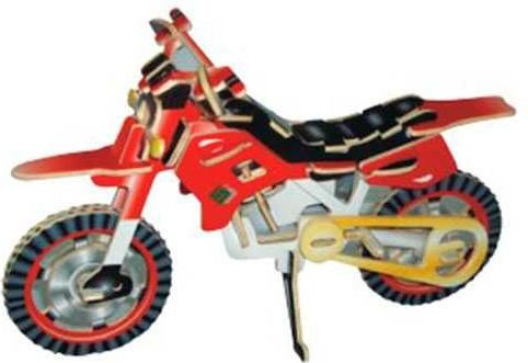 Woodcraft construction kit Woodcraft Dřevěné 3D puzzle terénní motorka - obrázek 3