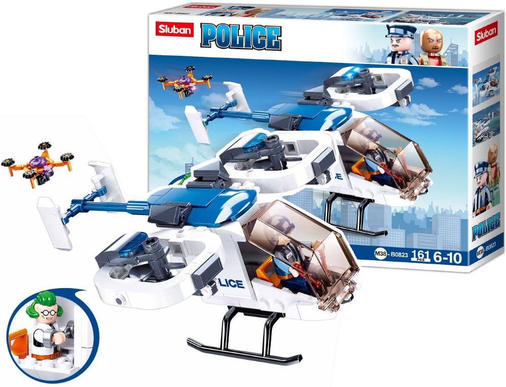 Sluban Girls Dream Village M38-B0823 Policejní helikoptéra s dronem na převoz vězňů - obrázek 1