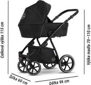 Kočárek Lonex Pax Eko dvojkombinace Black - obrázek 2