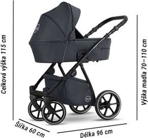 Kočárek Lonex Pax Eko dvojkombinace Grey - obrázek 2
